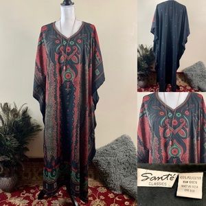 Sante Boho Kaftan in Paisley Print One Size